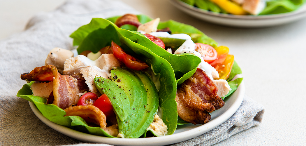 Chicken BLT lettuce wraps