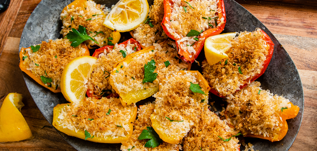 Parmesan Breadcrumb Peppers