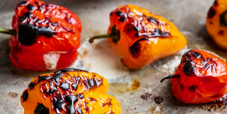 fresh stuffed mini peppers ready to enjoy