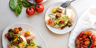 Pesto Tomato Chicken Assembled