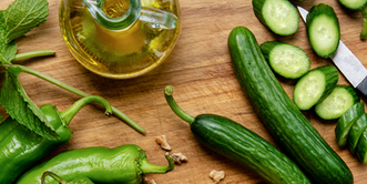 Cucumbers and Peppers