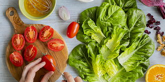 Preparing the vegetables