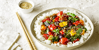 Serve stir fry over warm rice or noodles