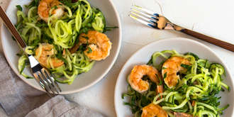 cucumber noodle shrimp